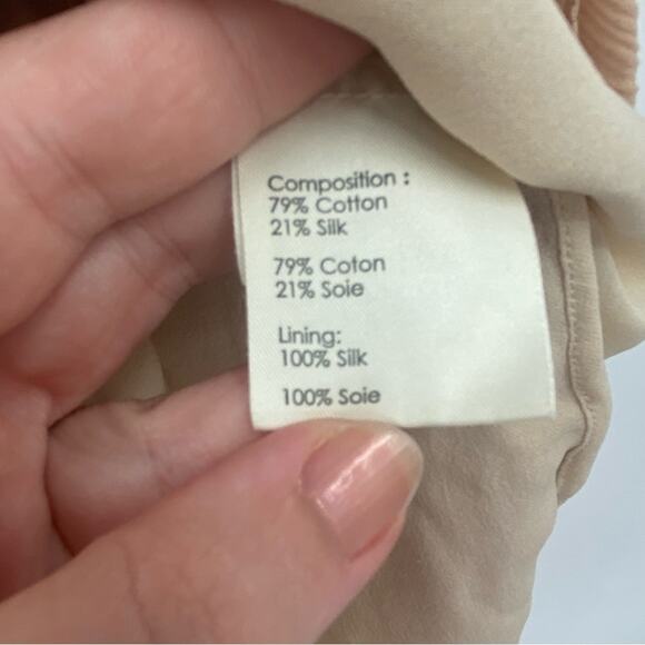 3.1 Phillip Lim Women's Nude Tan Silk Blend Ruffle Sleeveless Mini Dress Size 4 - Picture 8 of 9